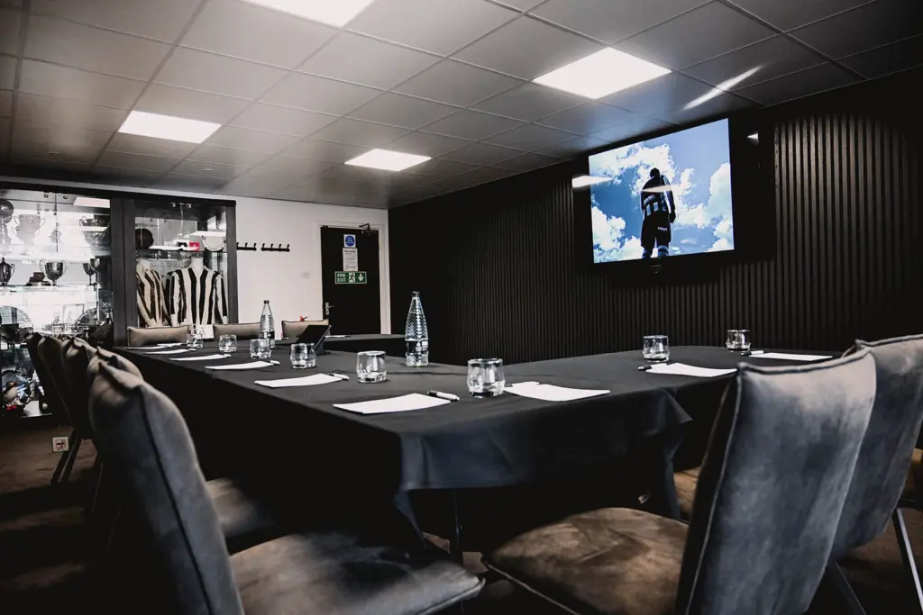 Table set up at McMenemy's Grimsby Town to watch the game on match day
